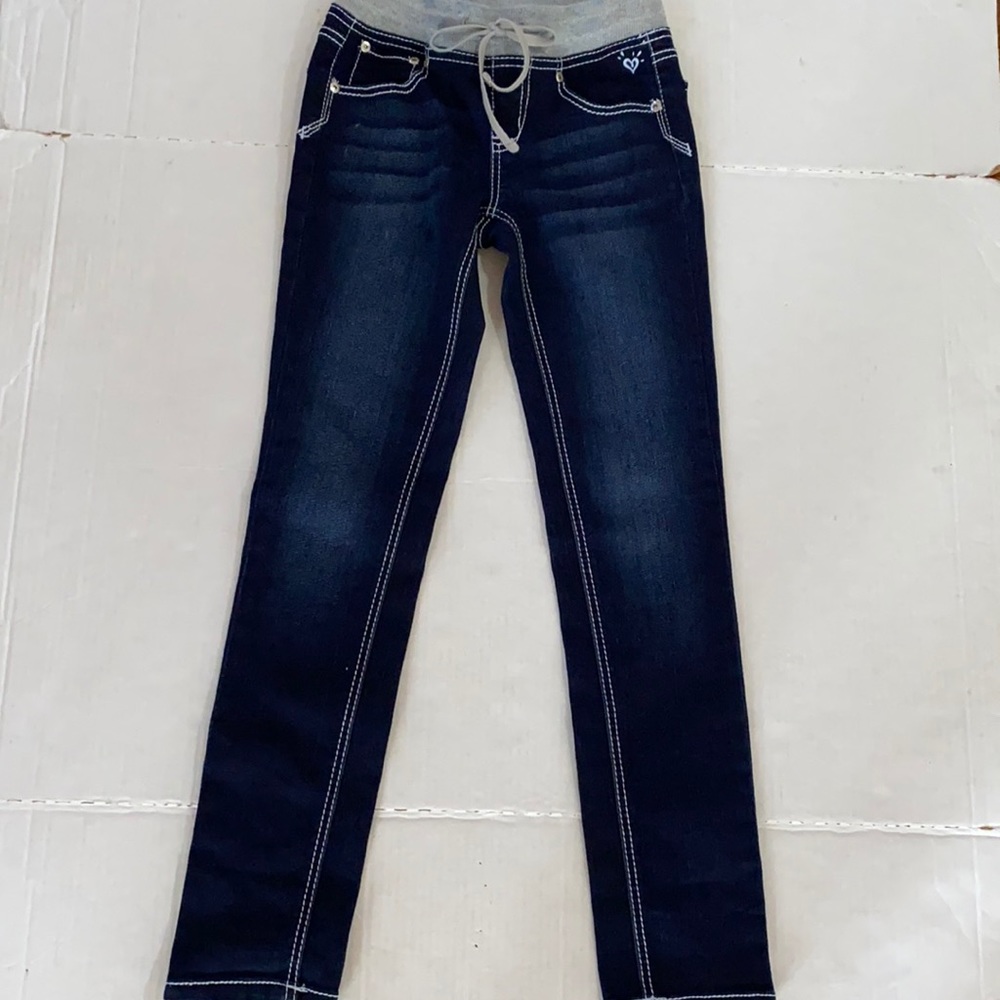 NWOT Justice Drawstring Jeggings Girls Size 10R 2% Spandex